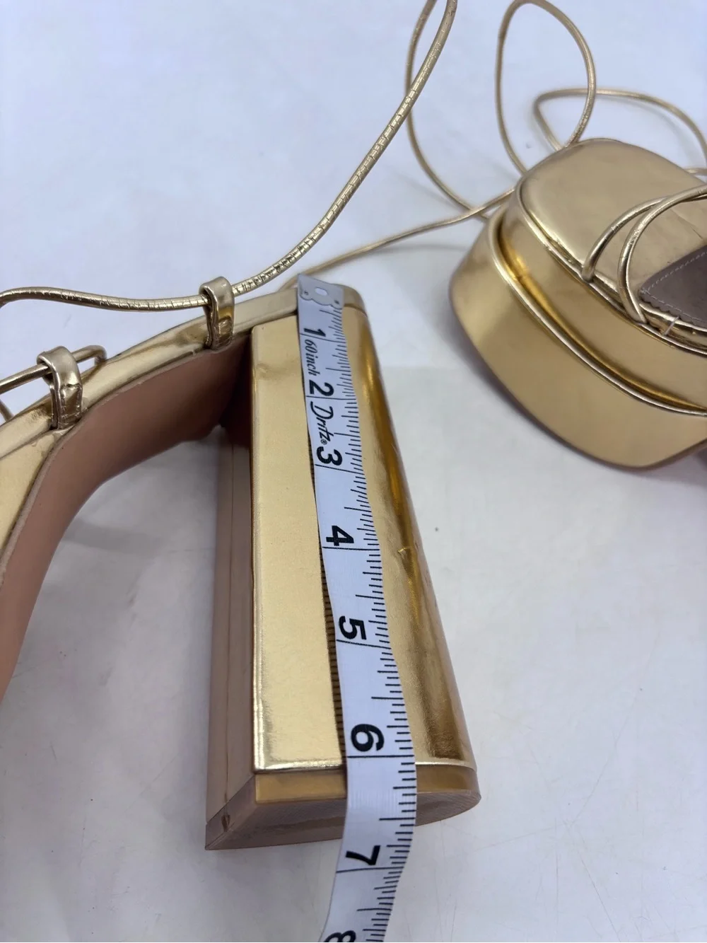 EGO x Stassie Mia Kylie Jenner Khloe Kardashian Metallic Retro 70s Platform Heel